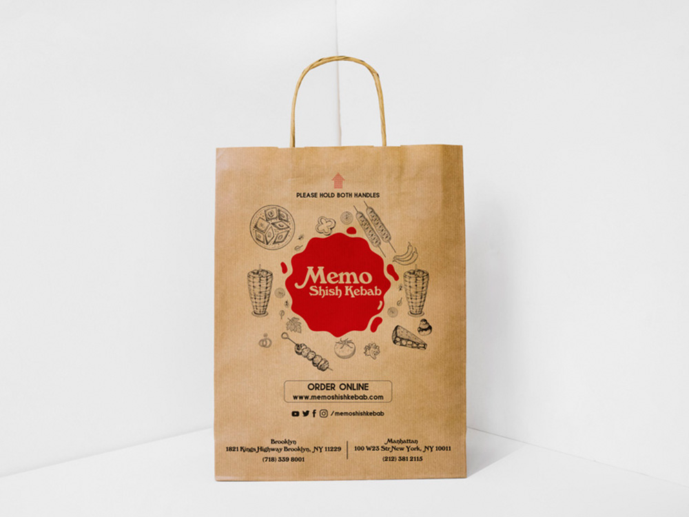 Paper Bag With Flat Handle